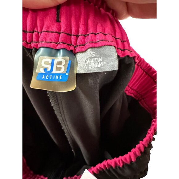 🌸3/$15🌸Small SJB Black with Pink Stripe Athletic Pants Capri Length - Picture 8 of 8